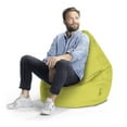 thumbnail image 2 of Gouchee Home Brava Lime Green Bean Bag Chair – Water-Repellent Fabric with Polystyrene Bead Filling, Suitable for Adults and Teens, Lightweight & Portable Seating for Bedroom, Dorm or Living Room, 2 of 9