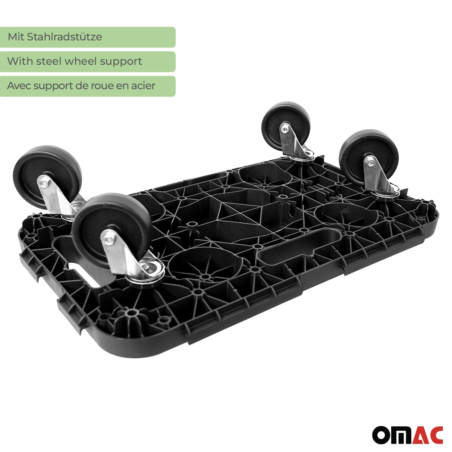 OMAC Rolling Board Furniture Dolly Transporter 661 lbs Furniture Mover Step Plate