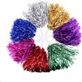 thumbnail image 3 of LINLIN 14pcs Cheerleader Pom Poms Metallic Cheerleading Pom Pom Hand Flowers Christmas Party School Sports Meet Dance Ball- Flower Props, 3 of 9