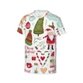thumbnail image 3 of Fuzoiu Snowflakes Santa Claus Print Boys' Casual T-Shirt,Crewneck Undershirts,Boys Athletic Shirt,Short Sleeve T-Shirts for Outdoor Play, 3 of 7