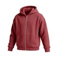 thumbnail image 3 of Waffle Knit Hoodies for Men Full Zip Hooded Cardigan with Pocket Lightweight Loose Fit Athletic Jackets 2026 Fall Outfits for Men(Red,XXXL), 3 of 7