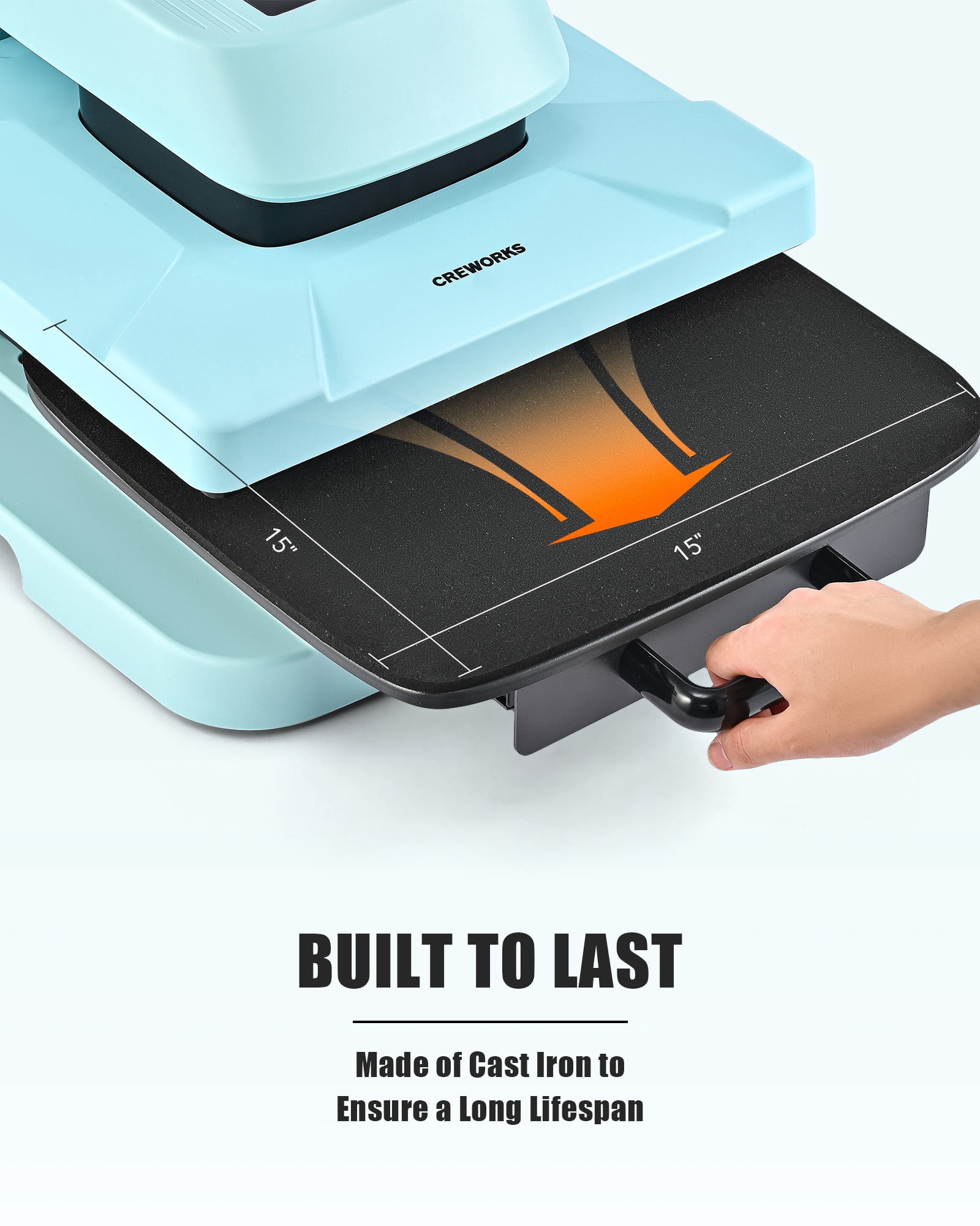 Creworks 15"x15" Auto Heat Press Machine for Transfer Vinyl Sublimation Project