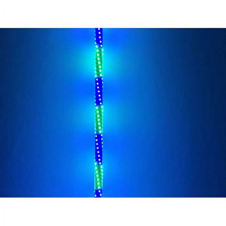 4' LED Whip Twisted Silver Pair