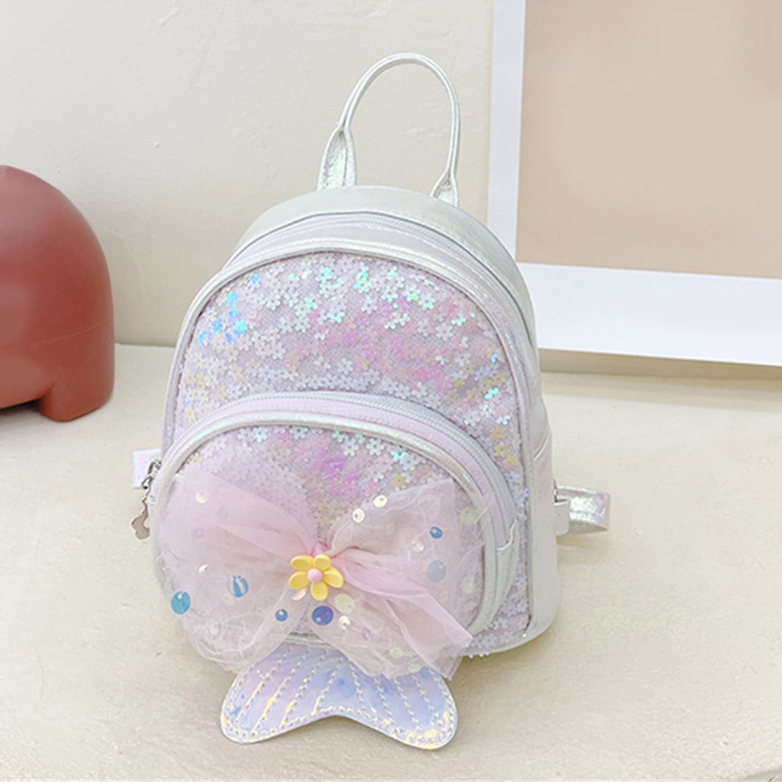 Boys And Girls Childrens Fashion Colorful Sequin Mermaid Tail Accessories  Cute Cartoon Backpack - Walmart.com