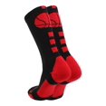 thumbnail image 4 of MadSportsStuff Basketball Logo Athletic Crew Socks, Medium - Black/Scarlet, 4 of 10