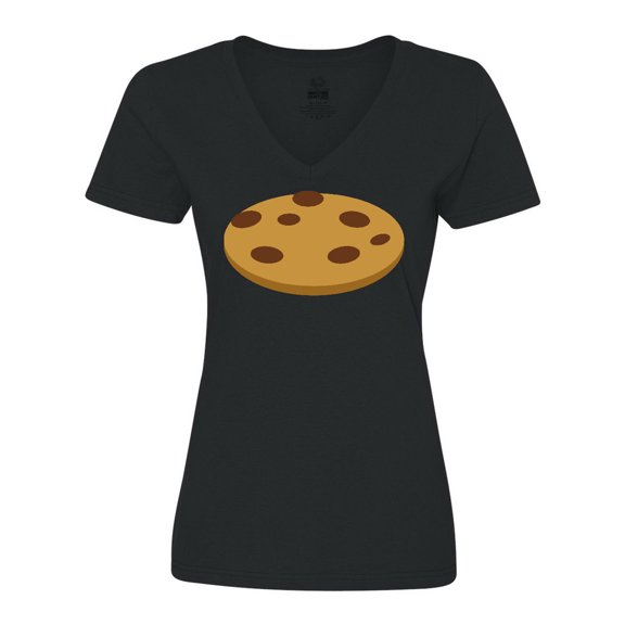 Inktastic Chocolate Chip Cookie Women's V-Neck T-Shirt