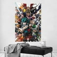 thumbnail image 4 of My Hero Academia Tapestry, Anime Wall Poster Art, Wall Tapestry For Bedroom Living Room Dorm Room, Wall Hanging For Festival Party Events Background Photography Backdrop, 60x40 Inch, 4 of 9