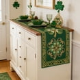 thumbnail image 4 of Weloille Chemin de Table de la Saint-Patrick, Housse Décorative Lavable en Mélange de Lin, Lin Festif Réutilisable Résistant aux Plis pour la Table de Salle à Manger de la Saint-Patrick, Déco Maison, 4 of 7