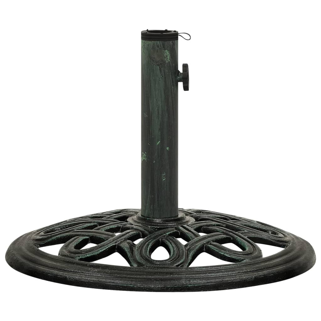 vidaXL White Round Cast Iron Patio Umbrella Bases, Adjustable Height