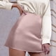 thumbnail image 2 of Falda mini evasé de cintura alta para mujer - Falda con forro de cinta de raso y cremallera - Poliéster, estilo deportivo dulce - XS-XL, 2 of 8