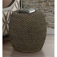 thumbnail image 2 of Pemberly Row Transitional Hyacinth Wood Drum Side Table in Walnut, 2 of 3
