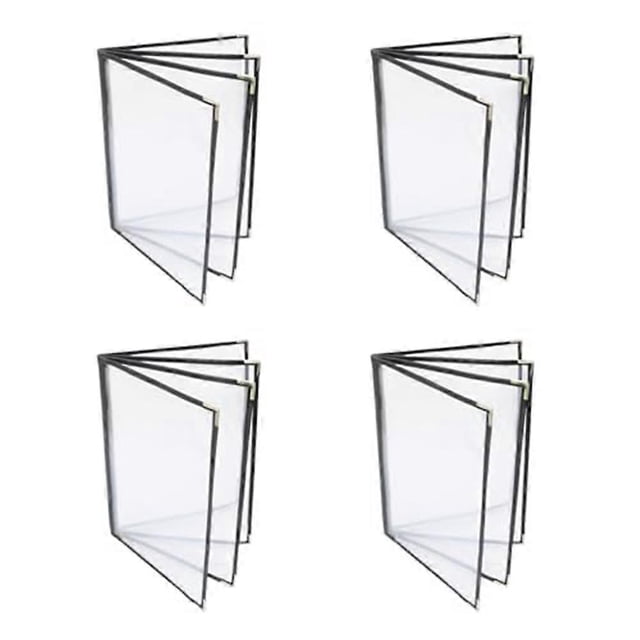 4PCS Menu Cover, 8.5X11In, 4 Page 8 View for A4 Size Paper, Menu Book