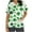 White, variant on Vmvidoty Women's St. Patrick's Day Print V-Neck Top - Short Sleeve Pocket Work Shirt ST PATRICKS SALE 50% OFF LIMITED STOCK