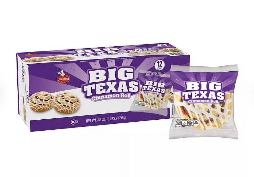 Cloverhill Bakery, Big Texas Cinnamon Roll, 4 oz., 12 pk., Pack of