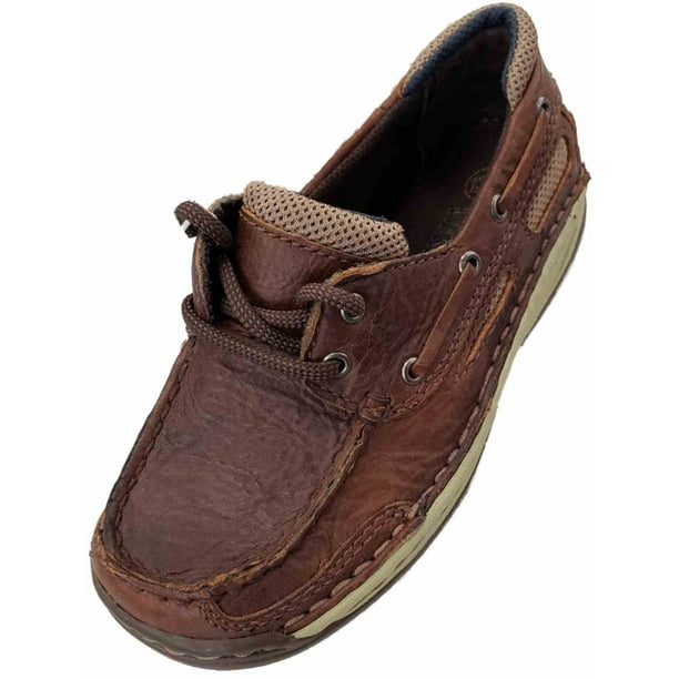 Cherokee Boys Dark Brown Leather Loafers Casual Dress Cherokee Boys Dark Brown Leather Loafers Casual Dress