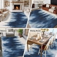 thumbnail image 5 of 6'x9' Area Rugs, Navy Blue Ombre Forest Indoor Outdoor Area Rug for Living Room Bedroom, Watercolor Abstract Art Tree Washable Bathroom Rugs Kitchen Floor Carpet Mats Home Decor Aesthetic, 5 of 8