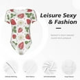 thumbnail image 6 of Naloa Strawberry Women's Short-Sleeved Onesie, One-Piece Swimsuit for Parties, dates, clubs - Medium, 6 of 9