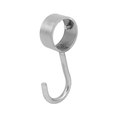 

2pcs 32mm Dia Kitchen Stainless Steel Hanging Tube Pipe Rod Hook for Wardrobe Bathroom
