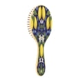 thumbnail image 2 of Wood Paddle Brush with Cushion & Round Hair Brush Lemon Pattern Detangling Brush for All Hair Types, 2 of 7