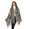 thumbnail image 3 of FORMRS Womens Scarf Winter Soft Long Big Warm Shawls Wrap Tassel Scarves, Abstract Water Lilies Pattern, 3 of 9