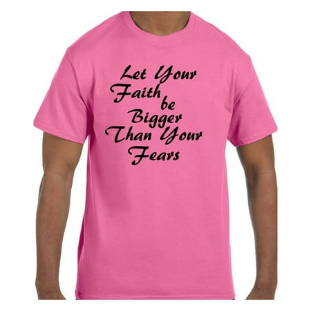 Christian Religous Tshirt Let Your Faith be Bigger Than Your Fears