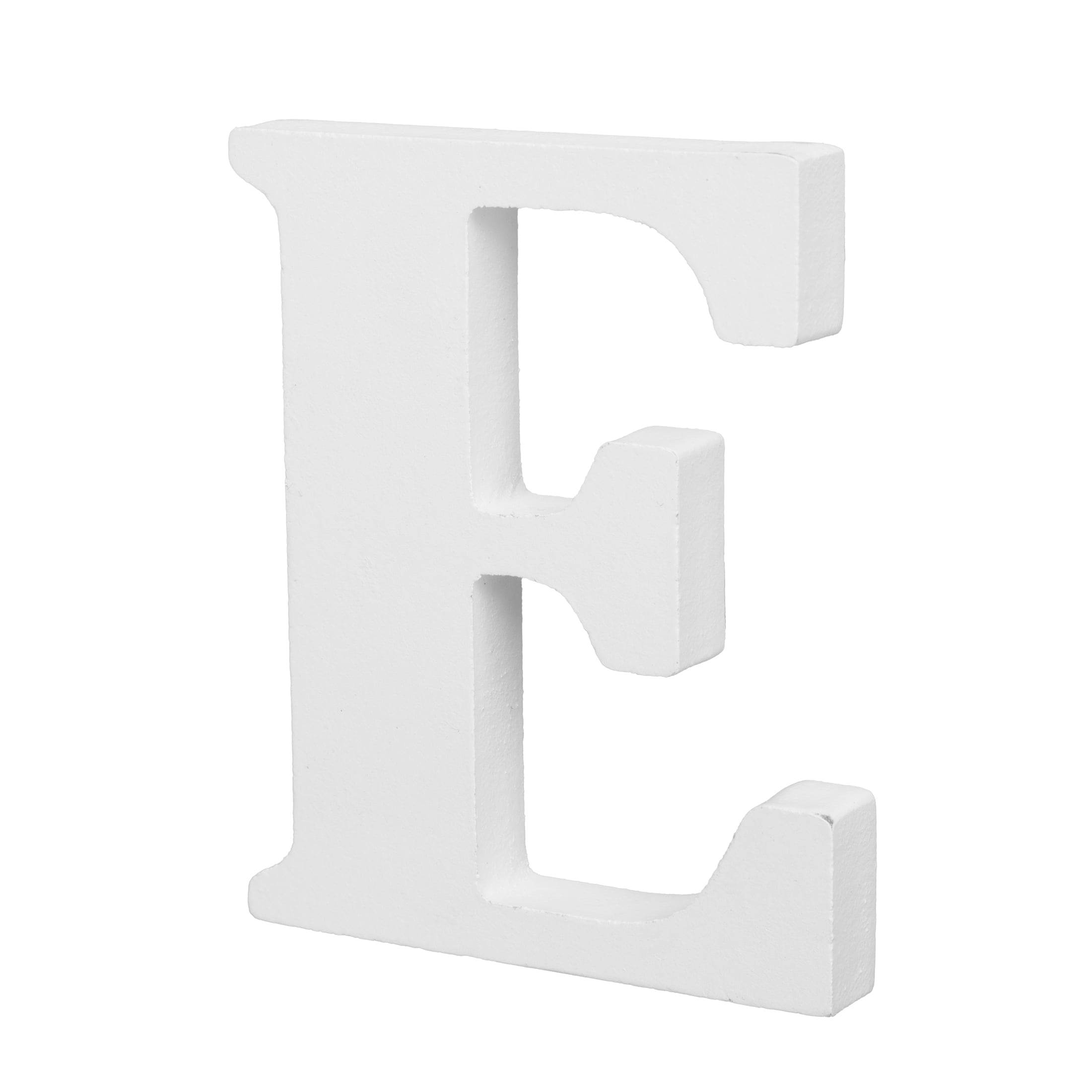 Cousin DIY 3" White Wood Letter E