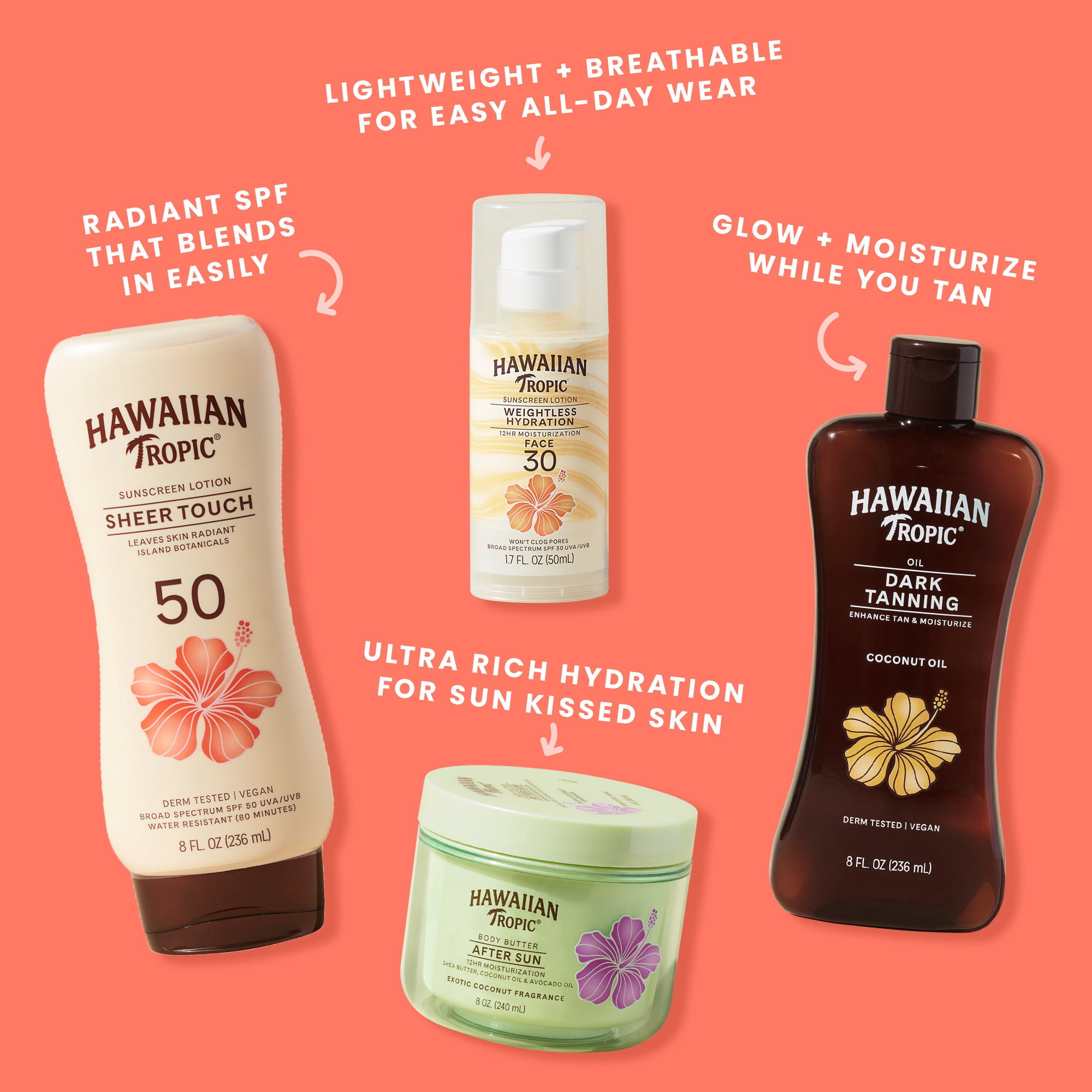 日焼け止め HAWAIIAN TROPIC Sunscreen Lotion 70 Hawaiian Tropic Sheer Touch Sunscreen Lotion, SPF 70, 8 fl oz