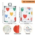thumbnail image 3 of Colorful Heart with Dots Pastel Valentine Translucent Plastic Cans Storage Canisters with Lid Set of 4, 3 of 7
