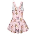 thumbnail image 5 of Uourmeti Girls' Watercolor Butterfly Print Skirted One-Piece Swimsuit - Soft Stretchy Quick Dry Swim Dress for Beach & Pool Vacations, 5 of 8
