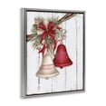 thumbnail image 4 of Stupell Industries Rustic Winter Bells Holiday Painting Gray Floater Framed Art Print Wall Art, 17 x 21, 4 of 10