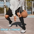 thumbnail image 2 of Hi Clasmix 5 Pairs Copper Compression Socks for Men & Women 20-30 mmHg Graduated Compression Stockings for Sports Running Flight Travel Pregnancy(Black, L/XL), 2 of 7