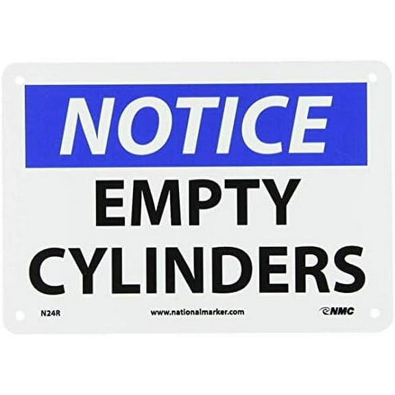 Warning Sign Notice Empty CYLINDERS Sign Business Sign 12X8 Inches Aluminum Metal Tin Sign