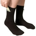thumbnail image 6 of Men’s Black Dress Socks w/ Hidden Zipper Pocket – 2 Pairs, Size 7-12, 6 of 6