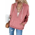 thumbnail image 2 of Women's Lightweight Hooded Jacket Casual Soft Outerwear with Zippered Pockets for Spring Autumn Seasons, 2 of 6