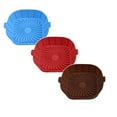 thumbnail image 2 of Reusable Air Fryer Silicone Liners for 2 to 3 QT Small Air Fryers,Set of 1-5 Pack Square Non-Stick Air Fryer Liners Silicone Pot Basket Baking Tray Air Fryer Accessories, 2 of 5