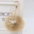 thumbnail image 3 of Pendentif Keychain Pompom Furry : 3 Pcs Ballet Dancer Tote Sac Sac Charme Clé Voiture Bague, 3 of 8