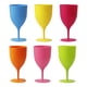 thumbnail image 1 of GOOHOCHY 6 copas de vino para el hogar, copas de plástico coloridas, vasos para bebidas infantiles para fiestas, 1 of 8