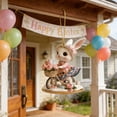 thumbnail image 4 of Wooowa Easter Bunny And Egg Hanging Ornaments With 2D Flat Designs, for Gifts Home Garden And Wall Decoration, 4 of 6