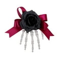 thumbnail image 2 of Skeleton Hand Hair Clip with Rose Bow for Halloween Party Accessories, Plastic Material, 15x15cm Size, Gothic Style, Secure Grip Design, 2 of 6