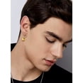 thumbnail image 3 of Bestyle Fashion Gold Plated Volleyball Dangle Earrings Sport 3D Ball Earrings Small Hoop Earrings for Men Fan Player Jewelry Gift, 3 of 8