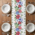 thumbnail image 6 of Independence Day Table Runner - 48 Inch Long, Kitchen Dining Table Runner Dresser Scarves, 4th of July Patriotic Flowers Leaves Farmhouse Decor for Coffee Tables Wedding Party Banquet, 6 of 8