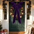 thumbnail image 5 of Extra-Large Christmas Bow Decoration – 45.28 Inch Oversized Cloth Bow for Tree Top, Porch, Window, Party Decor, 5 of 6
