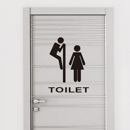 - Toilet Sticker Vinyl Wall Decal Removable Lettering Art Home Mural Decor