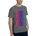thumbnail image 2 of Bingfone Leopard Neon Rainbow Gradient Men'S Loose Fit Short-Sleeve Pocket T-Shirt, 2 of 7