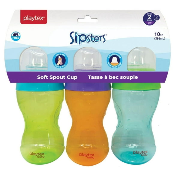 Gobelet à poignée et bec souple Playtex Baby® - 9 oz. - paquet de 3