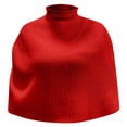 thumbnail image 1 of Produit Wraps 2 - Produit Femme Automne et Hiver Mode Décontractée Cape Tricotée Col Roulé Châle Tricoté Manteau Taille, 1 of 3