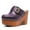 Purple, variant on YDN Women Daily Rivet Studded Closed Toe Mules Platform Chunky Heels Buckled Strap Slip On Sandals Shoes Size 6.5 Black