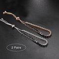 thumbnail image 5 of Tennis Bracelets for Women 18k White/Rose Gold Plated Cubic Zirconia Tennis Bracelet Set Hypoallergenic Slider Bracelet Jewelry, 5 of 6