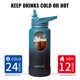 thumbnail image 4 of Botella de agua RUBYFLASK con aislamiento de 1,2 litros con pajita, 3 tapas, color índigo, 4 of 7