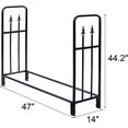 thumbnail image 2 of Étagère à Bois de 4 Pi pour Intérieur et Extérieur, Support de Rangement Robuste pour Bûches de Cheminée, Organisateur, Support Empilable pour Bois, Noir, 2 of 6